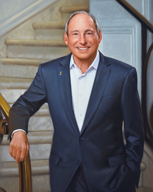 Portrait of Richard Green, CEO & Chairman of First Bank, by Hazel Morgan