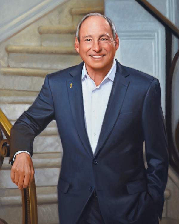 Richard-small Portrait of Richard Green, CEO & Chairman of First Bank, by Hazel Morgan